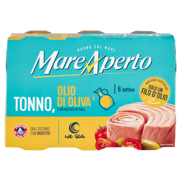 Mare Aperto Tonno con solo un filo d'olio 6 x 60 g
