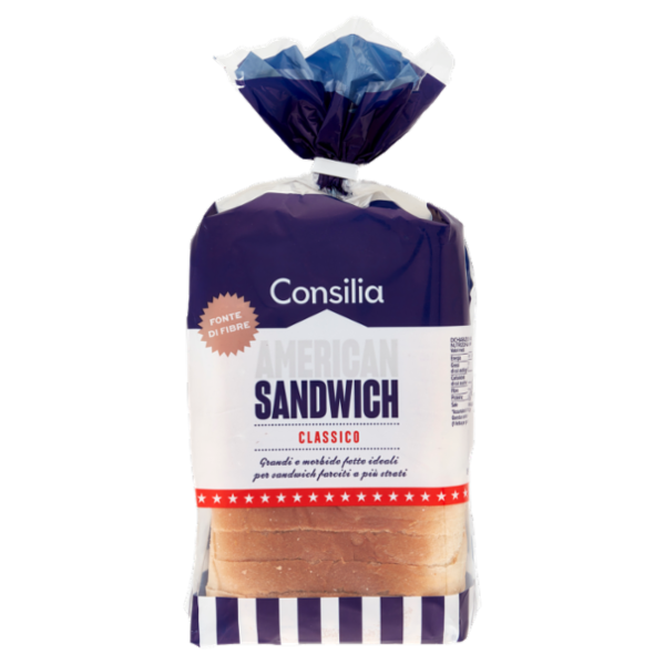 Consilia Pane American Sandwich Classico a Fette 550 g