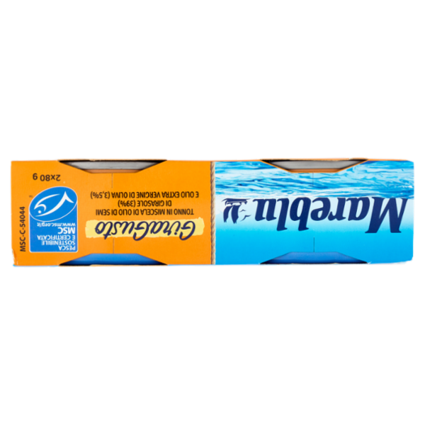 Mareblu GiraGusto Tonno in Miscela di Olio di Semi di Girasole e Olio Extra Vergine di Oliva 2 x 80g