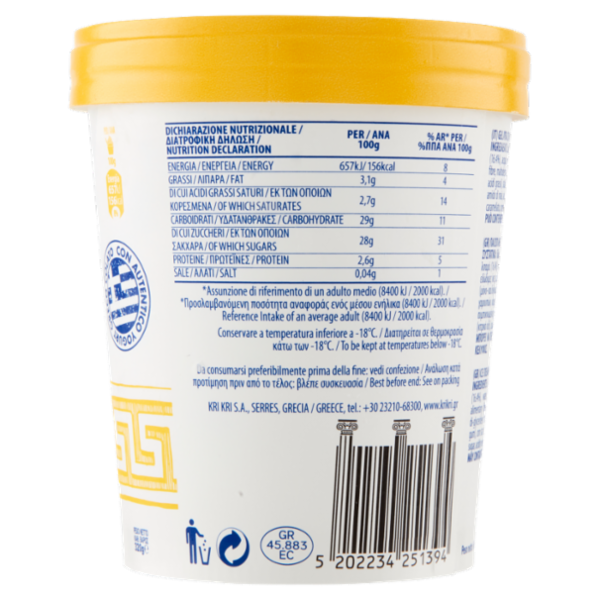 Kri Kri Frozen yogurt Greco Miele 320 g