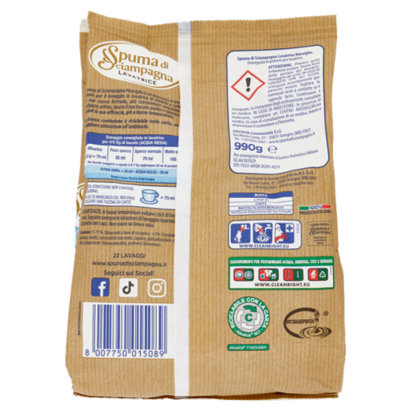 Spuma di Sciampagna Marsiglia Lavatrice 990 g
