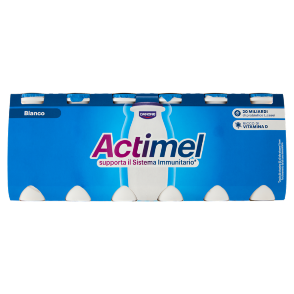 ACTIMEL, Yogurt da Bere con Vit B6 e D per il Sistema Immunitario, Bianco Naturale, 12X100G
