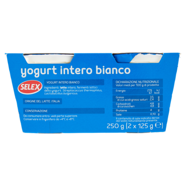 Selex Yogurt Intero Bianco 2x125 g