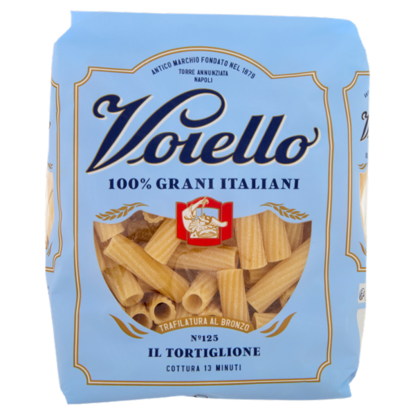 Voiello Pasta Il Tortiglione N°125 grano Aureo 100% italiano Trafilata bronzo 500g