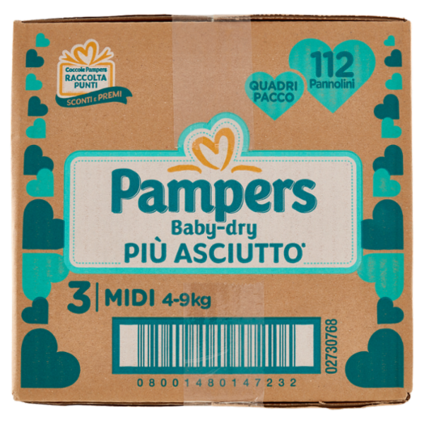 Pampers Baby-dry Midi 112 pz