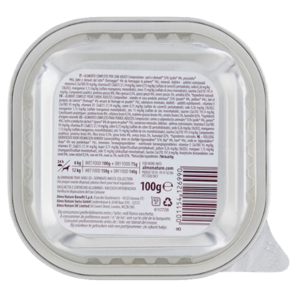 almo nature Daily con Pollo, Prosciutto e Formaggio 100 g