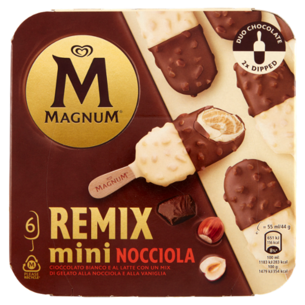 Magnum Remix mini Nocciola 6 x 44 g