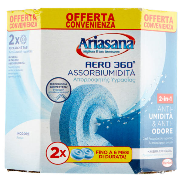 ARIASANA Aero Tab Inodore bipack 2 x 450 g