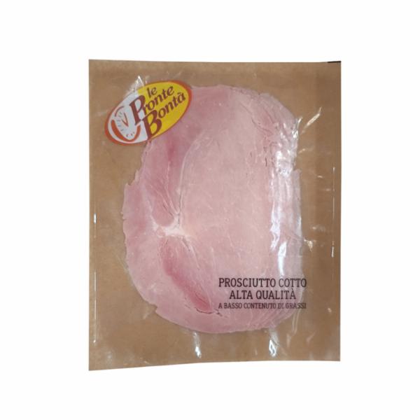 Pronte Bonta' Prosciutto Cotto Alta Qualita' Basso Contenuto di Grassi 120 g