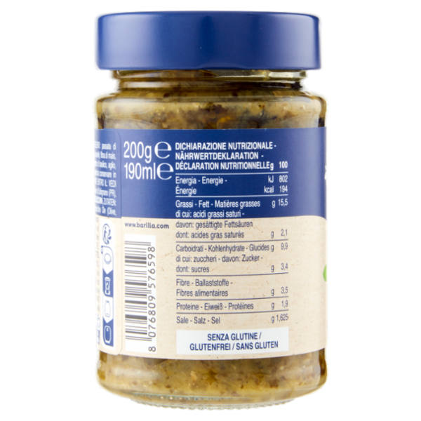 Barilla Pesto Rustico Basilico e Zucchine Pasta e Bruschetta 200 g
