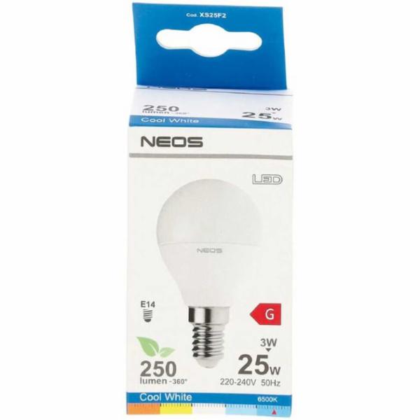 Lampadina Led Neos Sfera 25w E14 6500K Luce Fredda