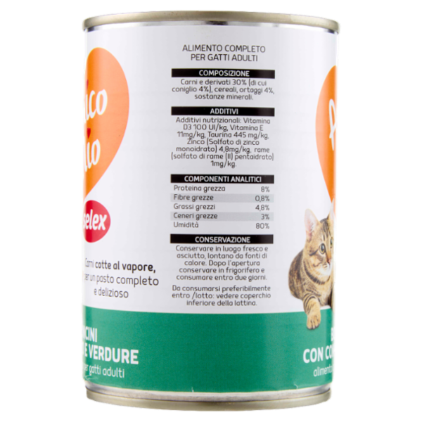 Selex Amico Mio Bocconcini per Gatto con Coniglio e Verdure 405 g