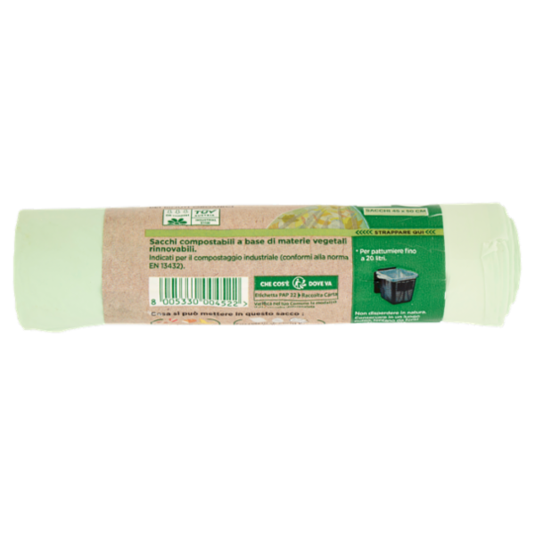 Frio Sacchi Nettezza Compostabili con Maniglie 20 Litri* 45 x 50 cm 15 pz