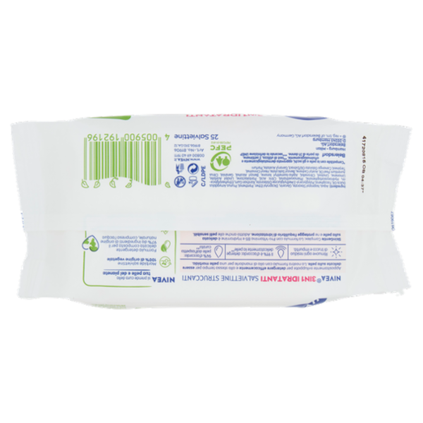 Nivea 3in1 Idratanti Salviettine Struccanti Pelli Secche e Sensibili 25 pz