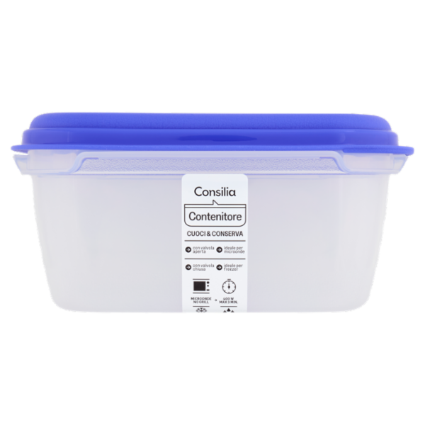 Consilia Contenitore Rettangolare con Valvola Fresh Wave 1,40 L