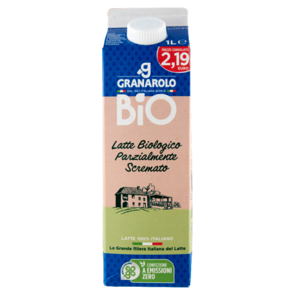 Granarolo Bio Latte Biologico Parzialmente Scremato 1 L