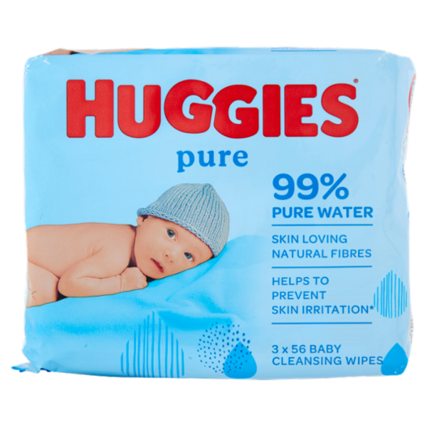 Huggies pure Baby Cleansing Wipes 3 x 56 pz