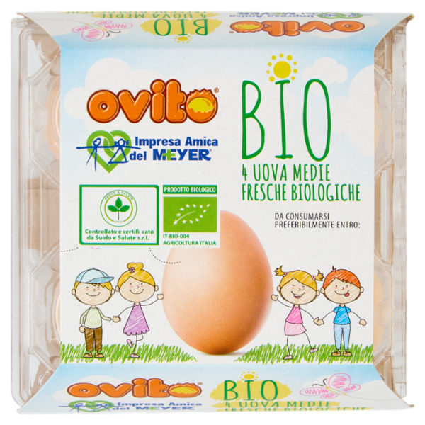 Ovito Bio 4 Uova Medie Fresche Biologiche