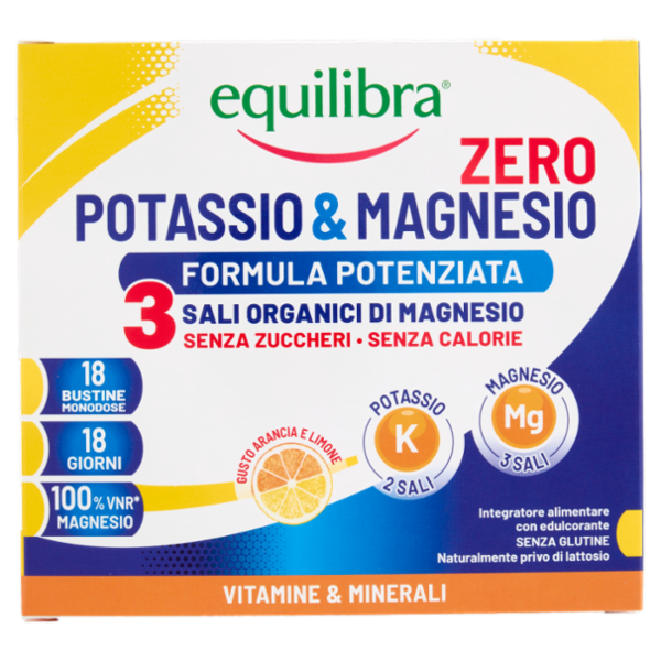 equilibra Potassio & Magnesio Zero 3 Formula Potenziata Bustine Monodose 18 x 5,35 g