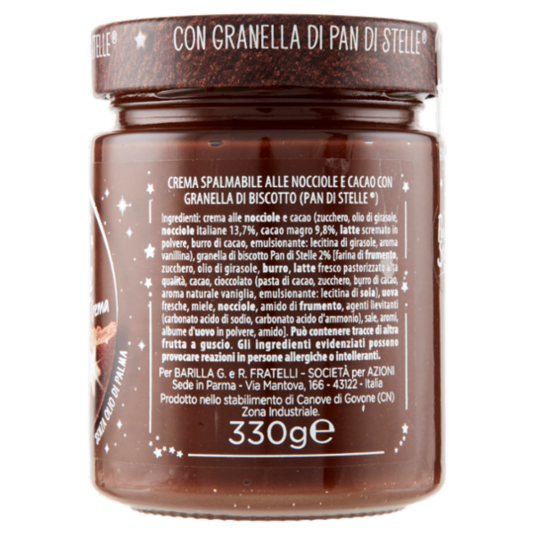 Pan di Stelle Crema al Cacao Nocciole e Granella di Biscotto 330g