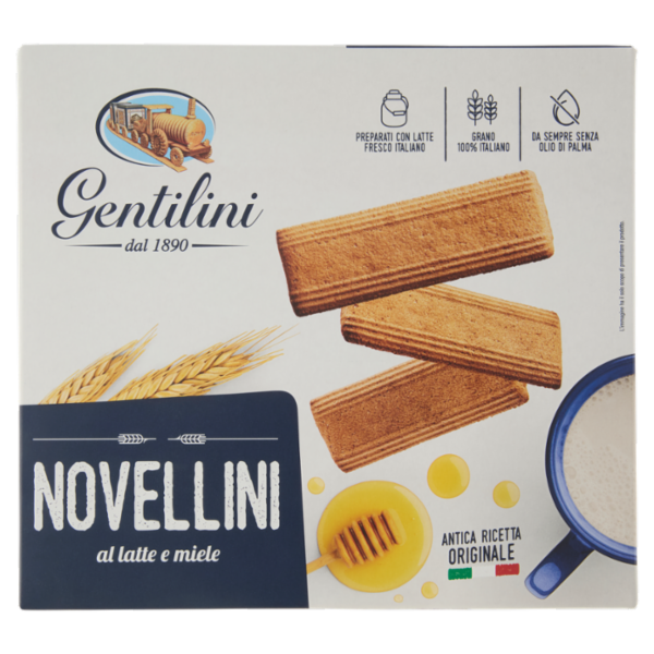 Gentilini Novellini al latte e miele 4 x 250 g