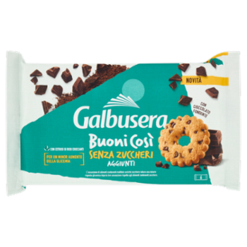 Galbusera BuoniCosì Senza Zuccheri Aggiunti Con Cioccolato Fondente 6 x 43,3 g