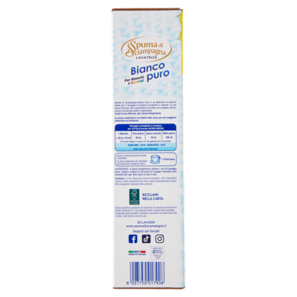 Spuma di Sciampagna Bianco puro Lavatrice 4140 g