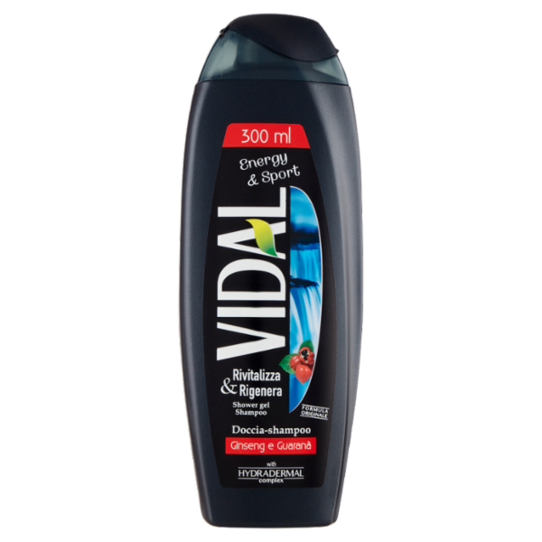 Vidal Energy & Sport Doccia-Shampoo Ginseng e Guaranà 300 ml