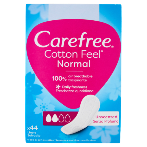 Carefree Cotton Feel* Normal Senza Profumo Salvaslip 44 pz