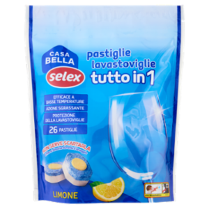 Selex Casa Bella Detersivo Per Lavastoviglie Pastiglie Tutto In 1 Al Limone 26x17 g