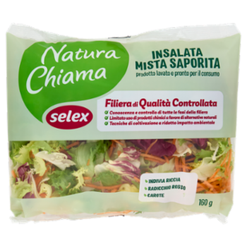 Selex Natura Chiama Insalata Mista Saporita Lavata e Pronta Per Il Consumo 160 g