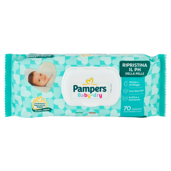 Pampers Baby-dry Salviette 70 pz