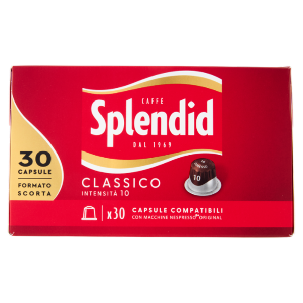 Splendid Classico 10 - 30 Capsule Caffè Compatibili con Macchine Nespresso*® Original 156g