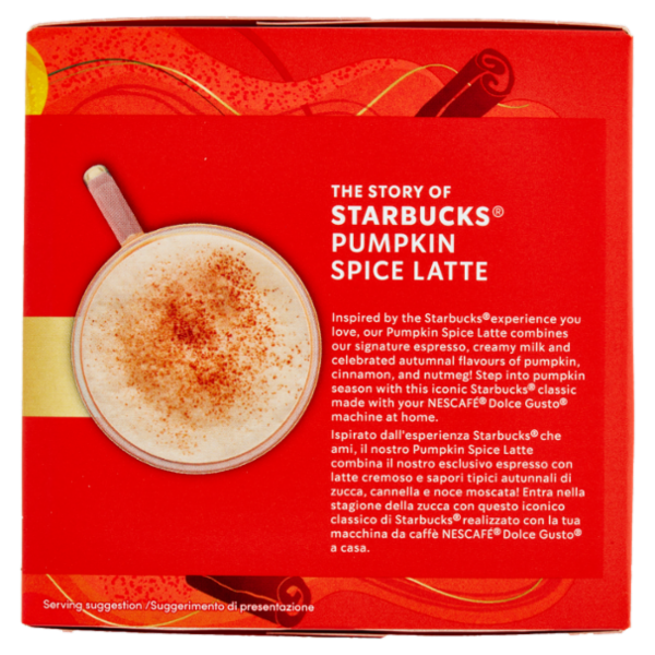 STARBUCKS Pumpkin Spice Latte by Nescafé Dolce Gusto Zucca Spezie e Caffè 12 Capsule 129g