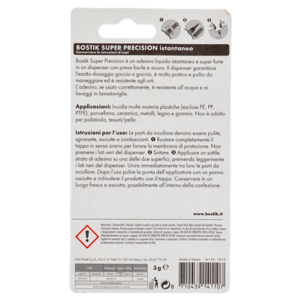 Bostik Super Precision istantaneo liquido 3 g