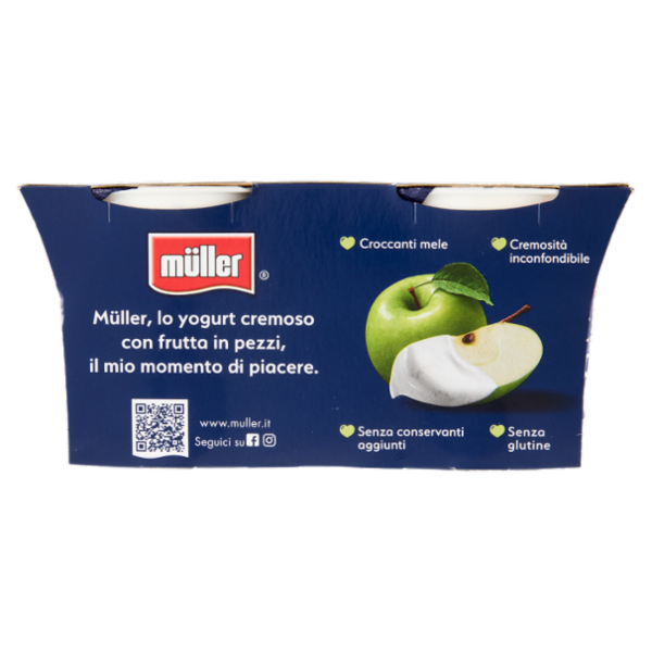 müller Yogurt Cremoso Mela in Pezzi 2 x 125 g