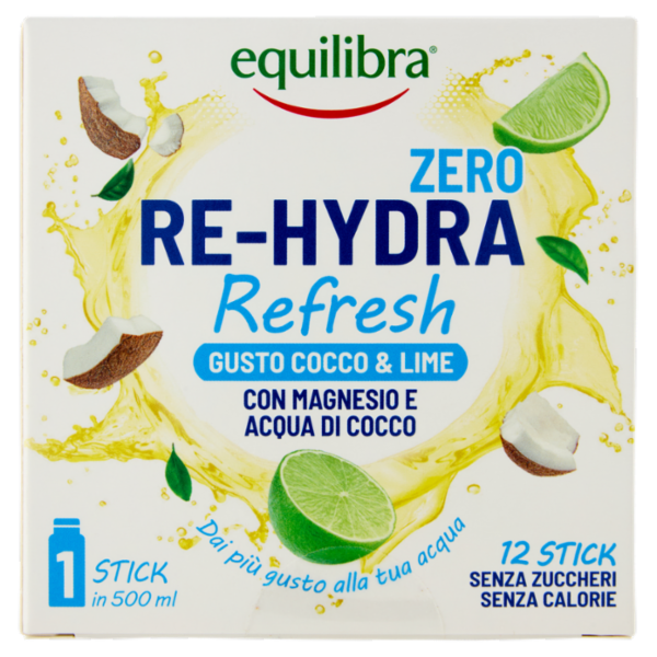 equilibra Re-Hydra Zero Energy Gusto Cocco & Lime 12 Stick 24 g