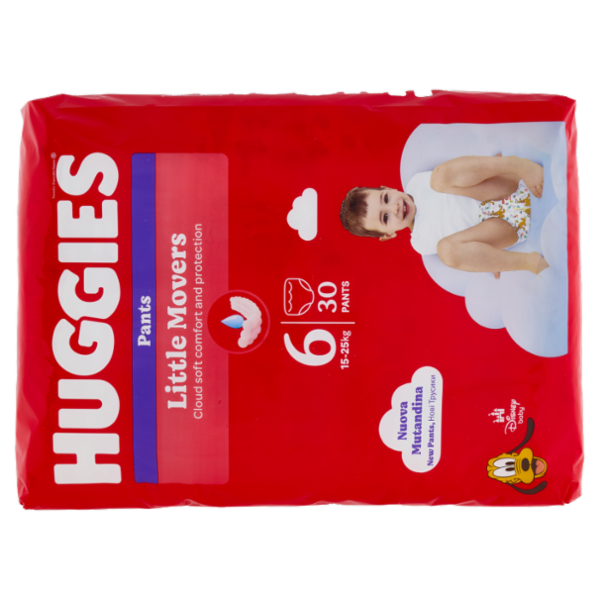 Huggies Little Movers Pants 6 15-25 Kg 30 pz