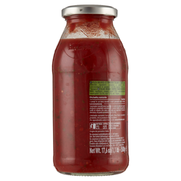 alce nero Polpa di Pomodoro con Basilico 500 g