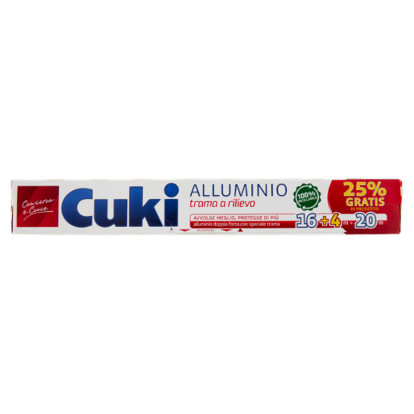 Cuki Alluminio Conserva e Cuoce trama a rilievo 16+4 m = 20 m