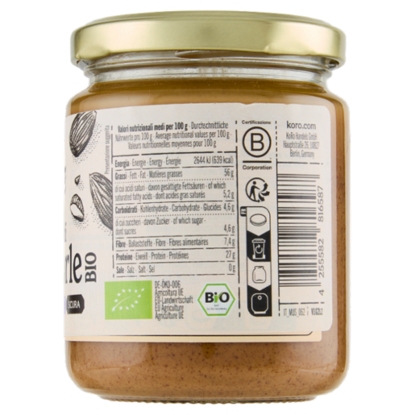 KoRo Crema di Mandorle Scura Bio 250 g