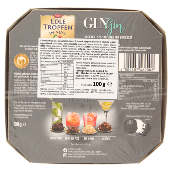 Trumpf Edle Tropfen in Nuss Gin Cocktail 100 g