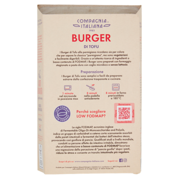 Compagnia Italiana Burger di Tofu alla Parmigiana 160 g