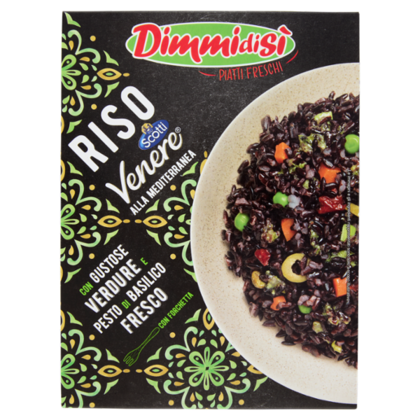 DimmidiSì Piatti Freschi Riso Venere alla Mediterranea con Verdure e Pesto 200 g