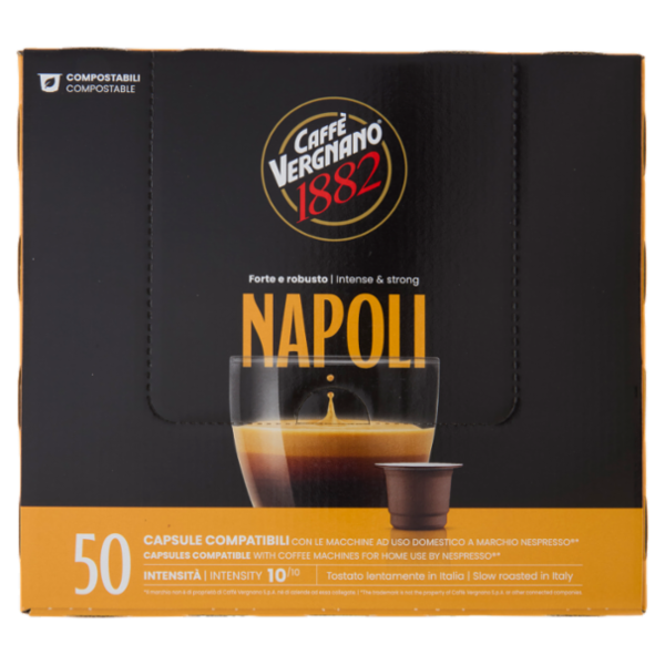 Caffè Vergnano 1882 Napoli Capsule Compatibili Nespresso* 50 x 5 g