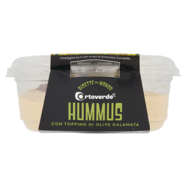 Ortoverde Ricette dal Mondo Hummus con Topping di Olive Kalamata 175 g