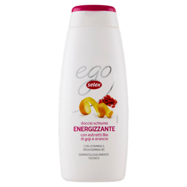Selex Ego Doccia Schiuma Energizzante con Estratti Bio di Goji e Arancio 300 ml