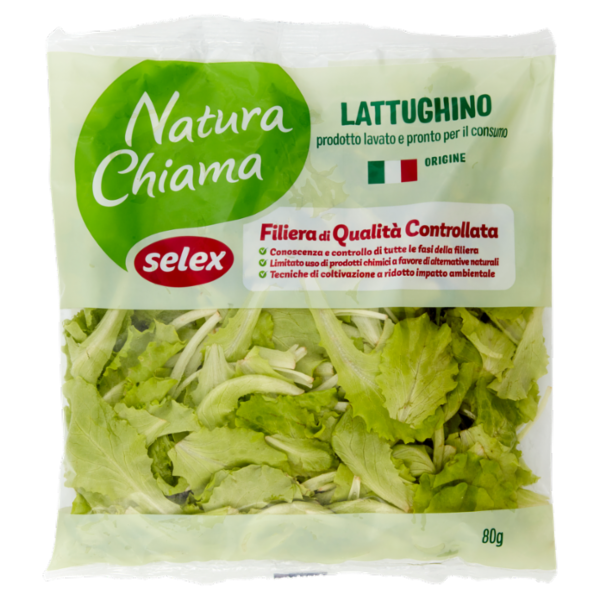 Selex Natura Chiama Lattughino Lavato e Pronto per il Consumo 80 g