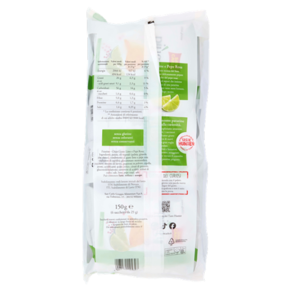 San Carlo piùgusto gusto Lime e Pepe Rosa 6 x 25 g