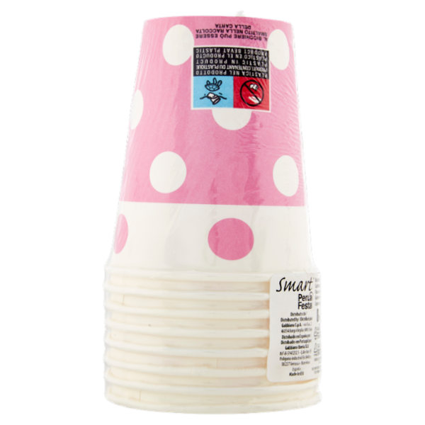 Smart PerLa Festa Bicchieri in cartoncino 25 cl 8 pz